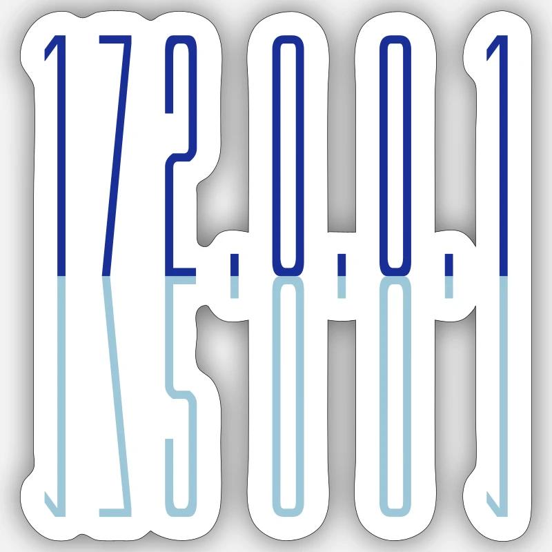 Blue 127 0 - Sticker size S (10 x 10 cm) - white matte