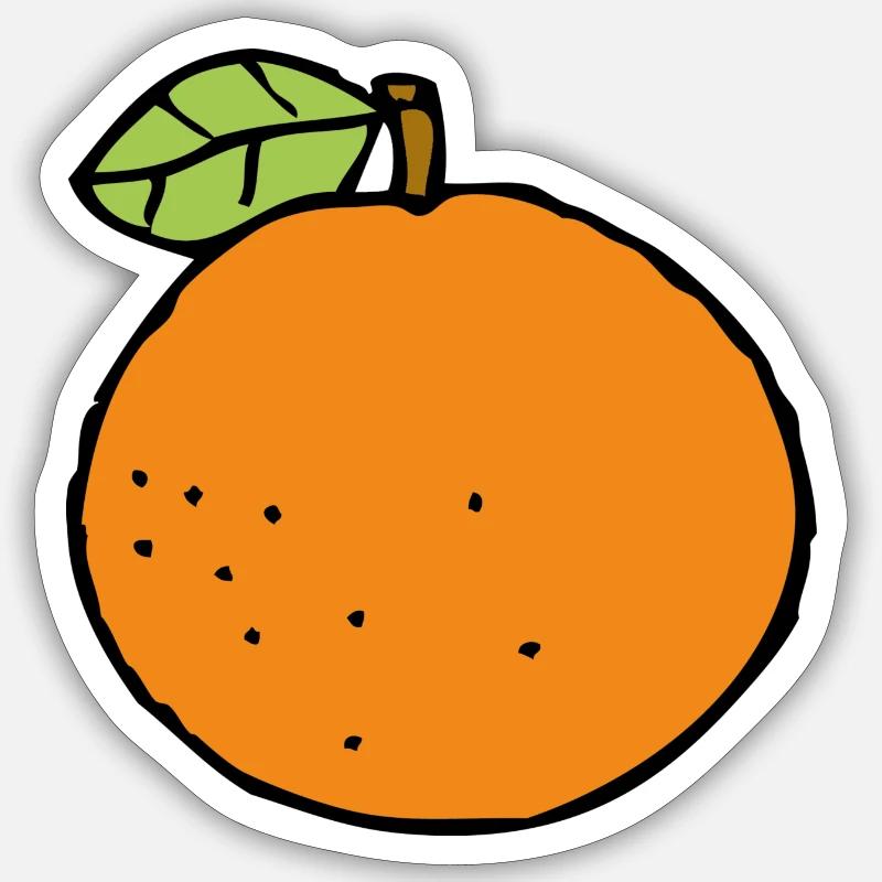 Orange - Sticker taille S (10 x 10 cm) - blanc mat