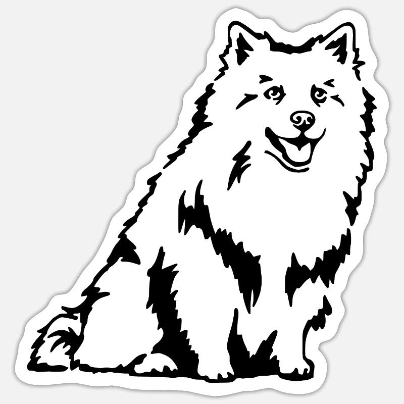 German Spitz Sticker size S (10 x 10 cm)