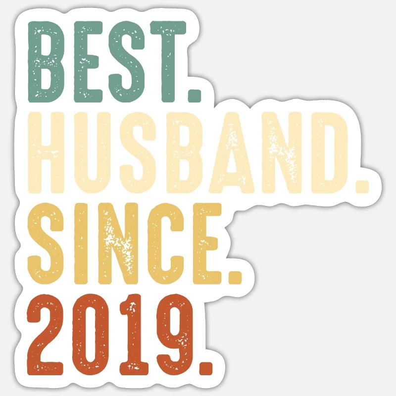 Bester Ehemann seit 2020 Ehe Hochzeit Verheiratet Sticker Größe S (10 x 10 cm)