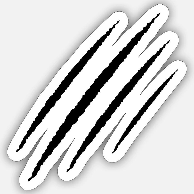 griffe griffe blessure symbole griffes Sticker taille S (10 x 10 cm)