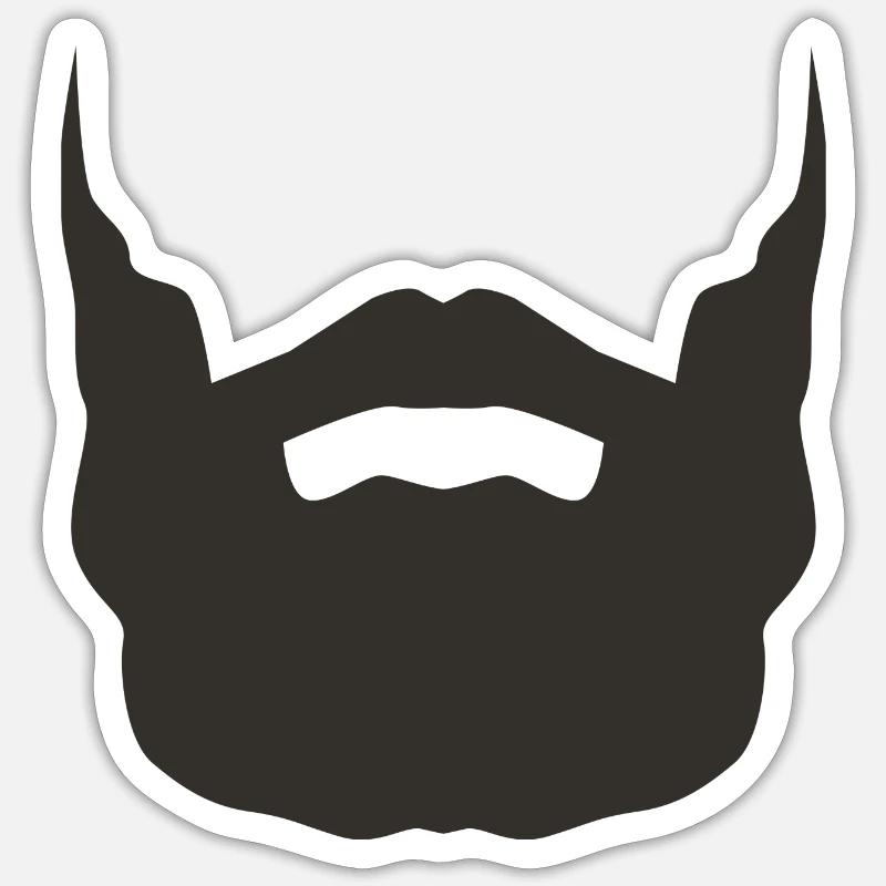 Bart vollbart Maske Hipster Trend Sticker Größe S (10 x 10 cm)