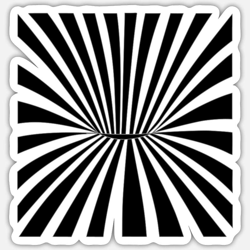 optic illusion 5 - Sticker size S (10 x 10 cm) - white matte