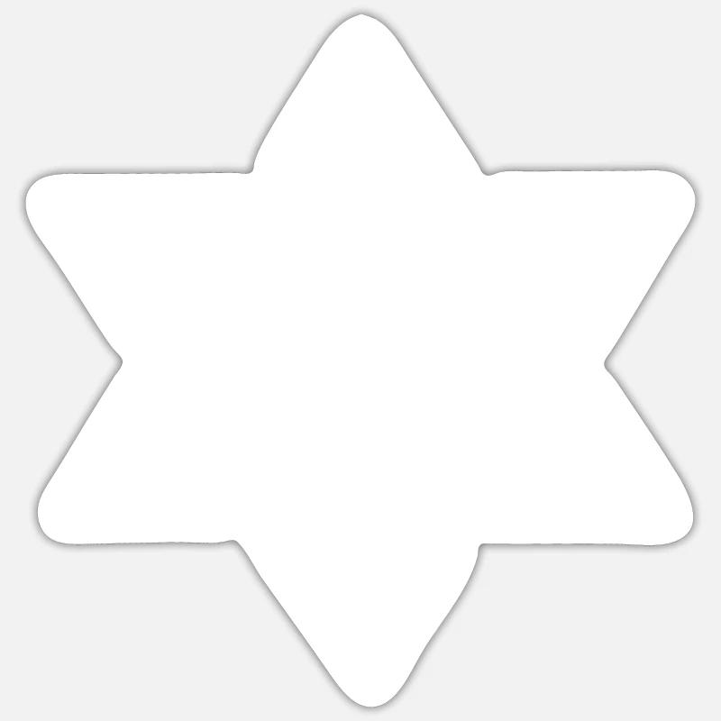 Étoile de David Sticker taille S (10 x 10 cm)