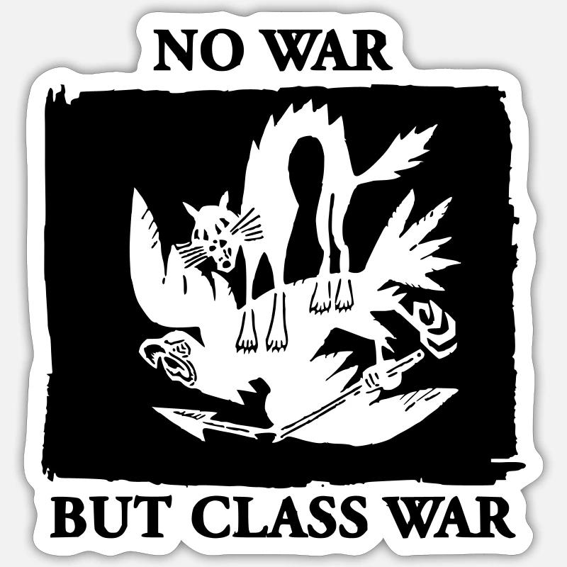 No War but Classwar Sticker Größe S (10 x 10 cm)