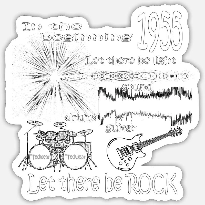 Let there be rock Sticker size S (10 x 10 cm)
