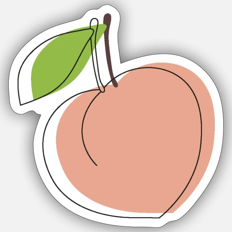 Pêche - Sticker taille S (10 x 10 cm) - blanc mat