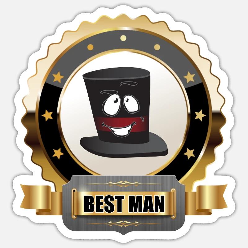 Bester Mann Sticker Größe S (10 x 10 cm)