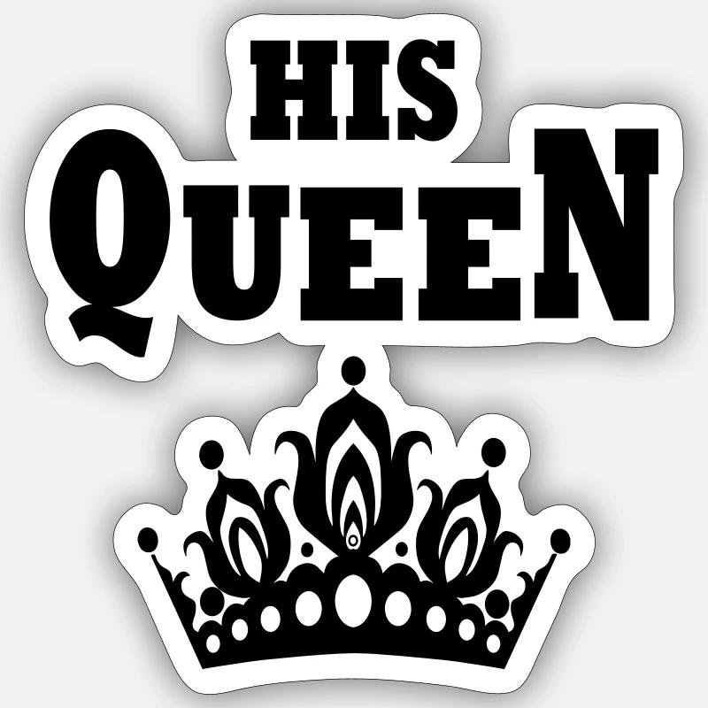 SA REINE - Sticker taille S (10 x 10 cm) - blanc mat