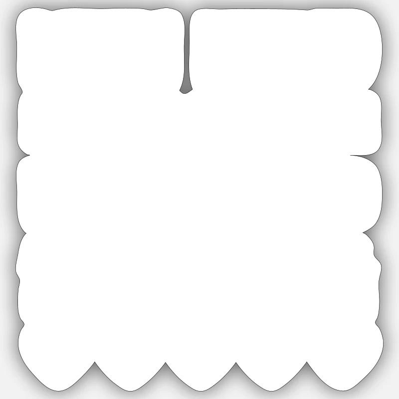 Mein bekämpft alle meine Probleme. - Sticker Größe S (10 x 10 cm) - Mattweiß