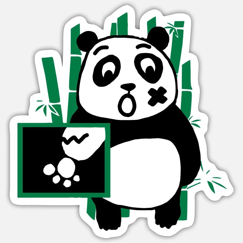 Panda RX - Sticker Größe S (10 x 10 cm) - Mattweiß