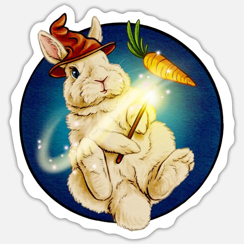 Bincardium Fluffiosa - Sticker taille S (10 x 10 cm) - blanc mat