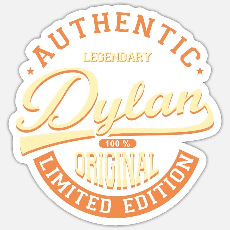DYlAN Custom Tshirt Dylan Gift - Sticker size S (10 x 10 cm) - white matte