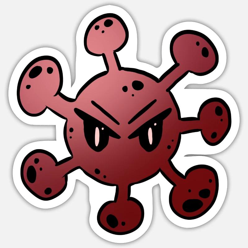Virus Bakterien Pathogen Viren Corona Covid-19 Sticker Größe S (10 x 10 cm)