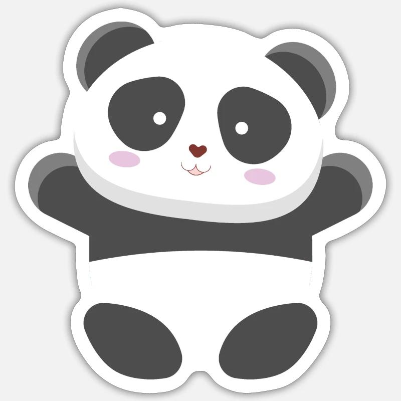 Panda applaudit la conception de l'ours panda Sticker taille S (10 x 10 cm)