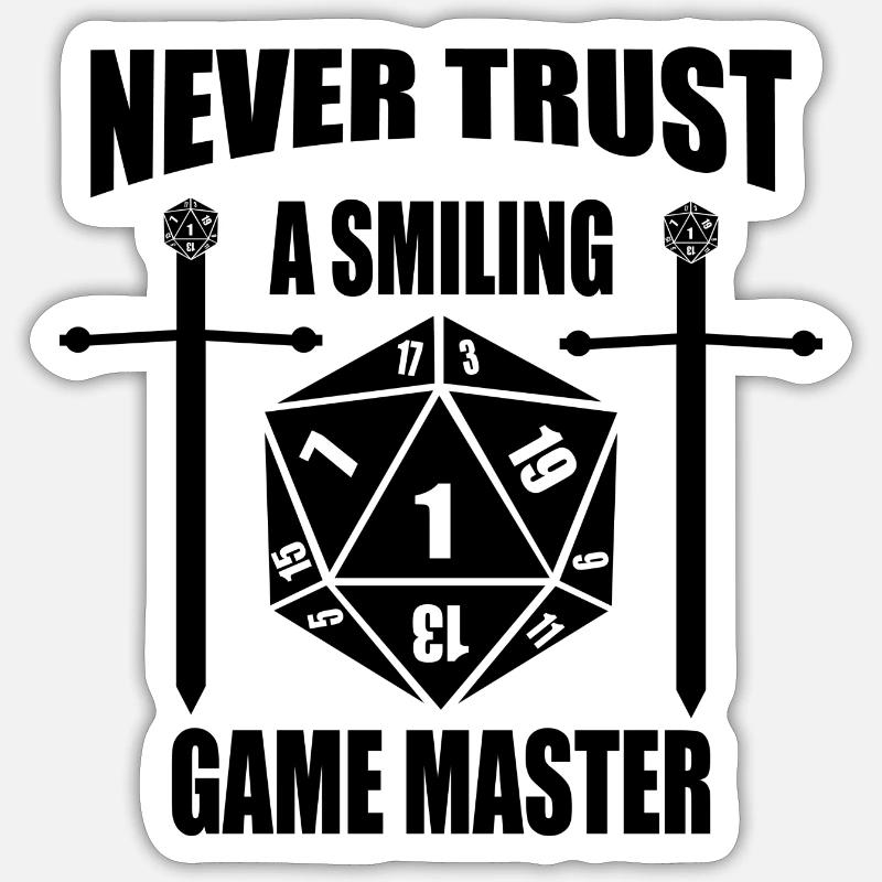 Game master board game nerd geek gift Sticker size S (10 x 10 cm)