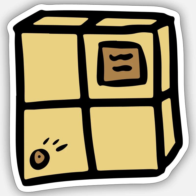 Paquet - Sticker taille S (10 x 10 cm) - blanc mat