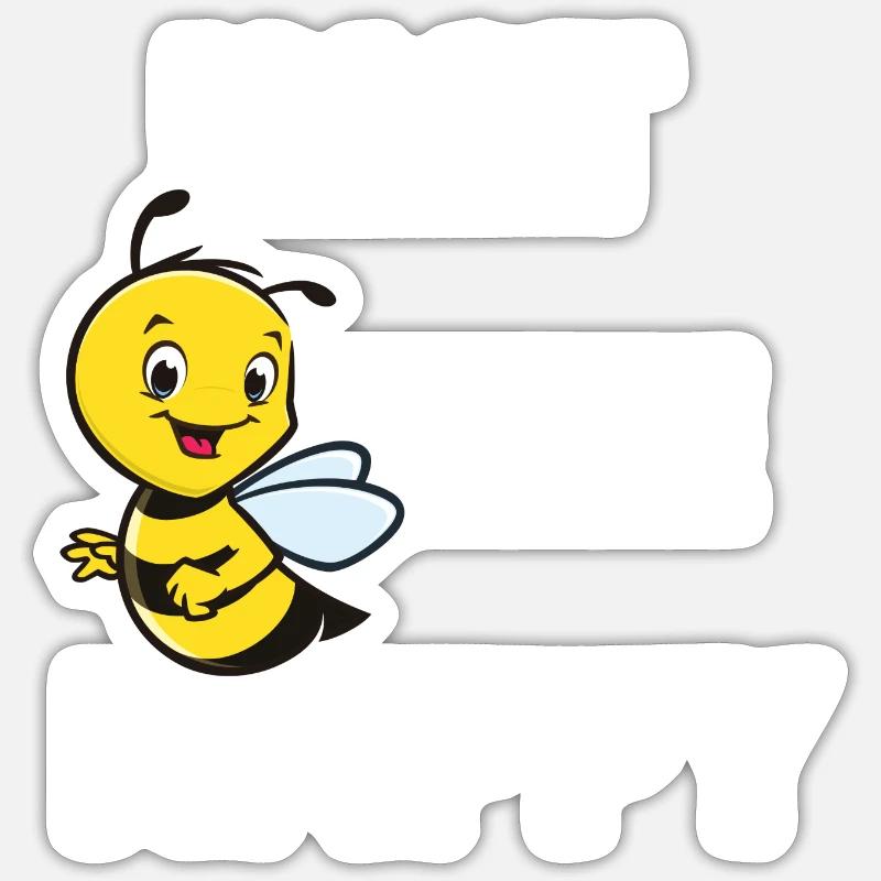 Bee - Sticker size S (10 x 10 cm) - white matte