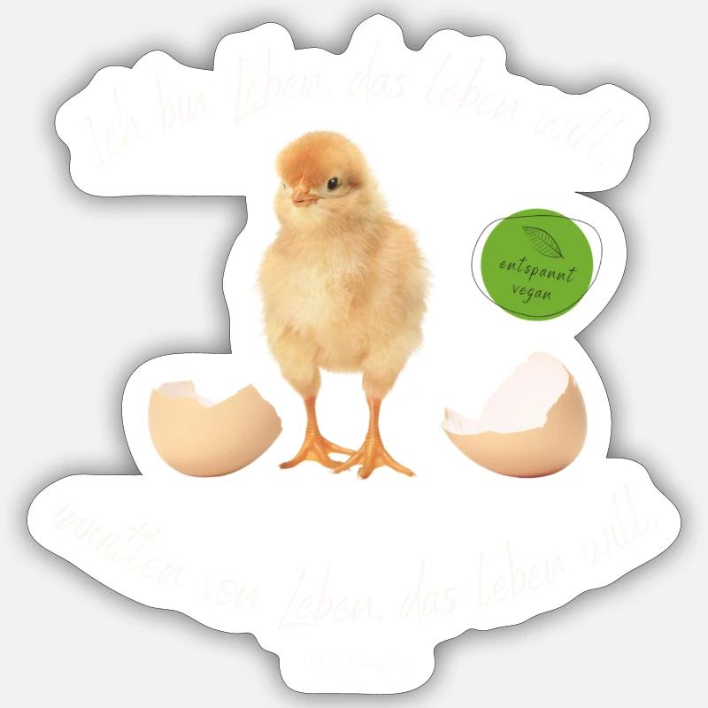 Ich bin Leben, das leben will 2 Sticker Größe S (10 x 10 cm)