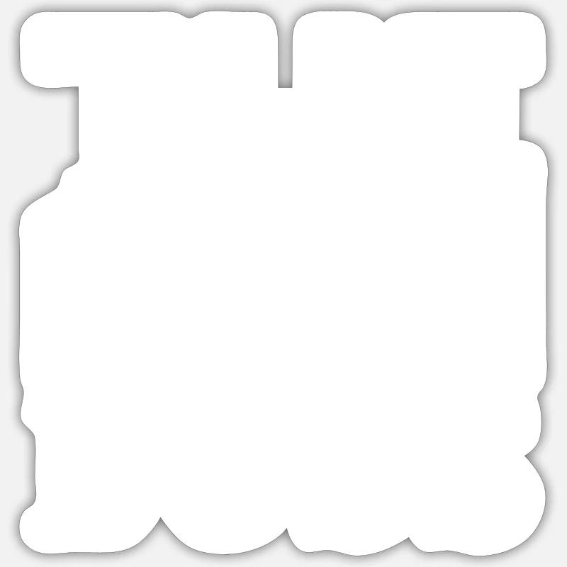Der echte Boss - Sticker Größe S (10 x 10 cm) - Mattweiß