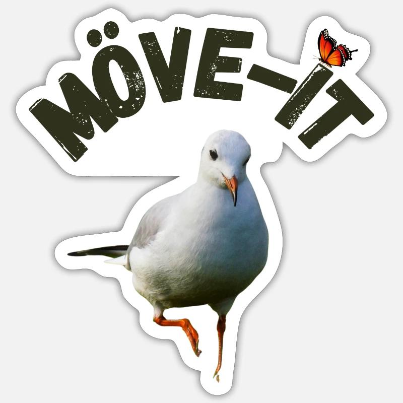 Seagull-it White Edition Sticker size S (10 x 10 cm)