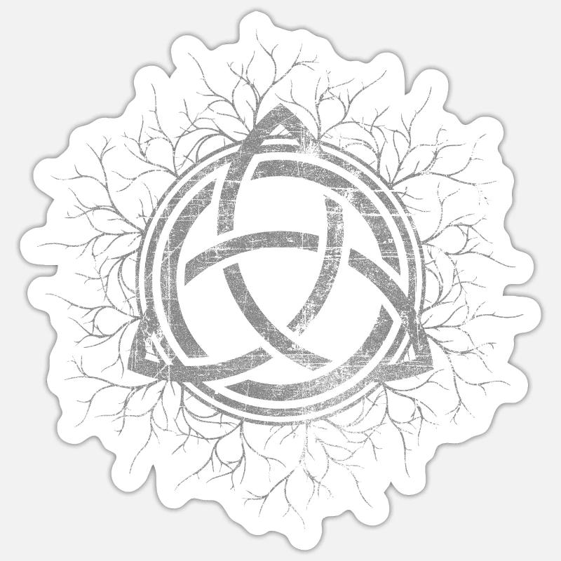 triquetra - Sticker taille S (10 x 10 cm) - blanc mat