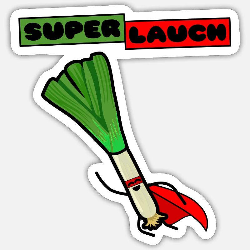 Super leeks - Sticker size S (10 x 10 cm) - white matte