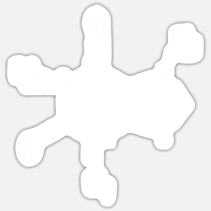 Café café formule chimique Amants Sticker taille S (10 x 10 cm)