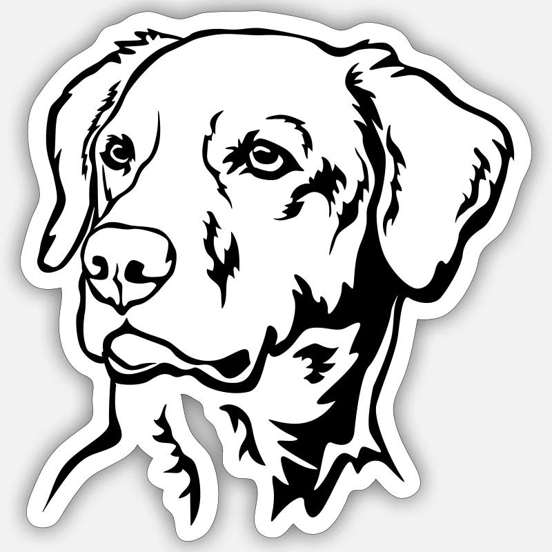 Labrador Head - Sticker size S (10 x 10 cm) - white matte