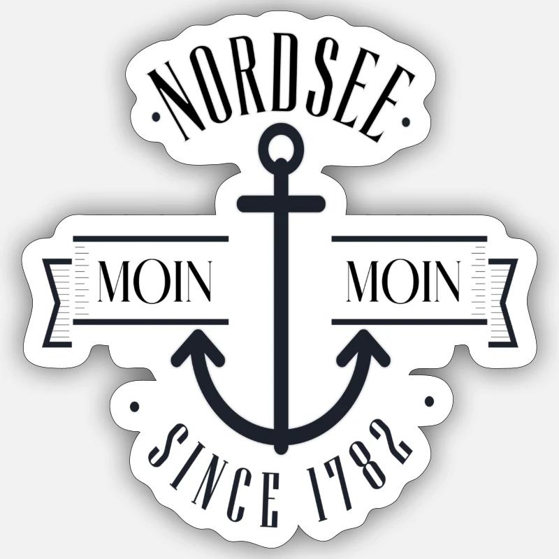 Logo Anker - Sticker Größe S (10 x 10 cm) - Mattweiß