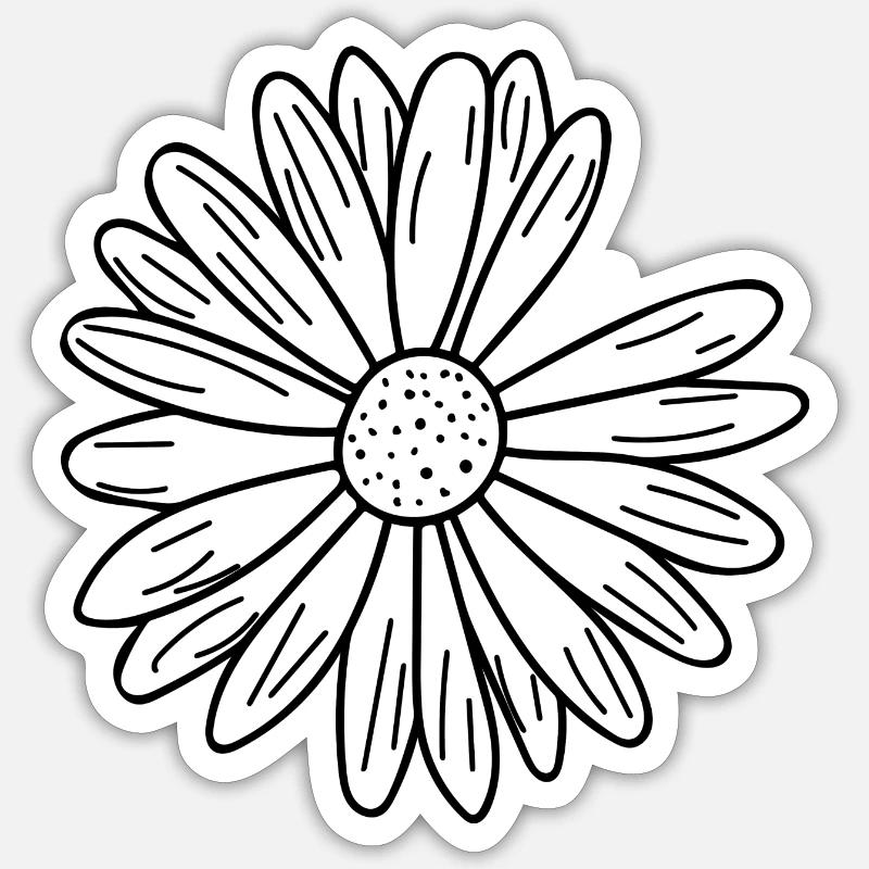 Daisy petals - Sticker size S (10 x 10 cm) - white matte