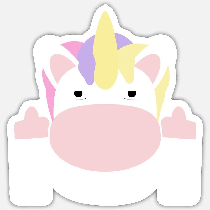Mittelfinger - Sticker Größe S (10 x 10 cm) - Mattweiß