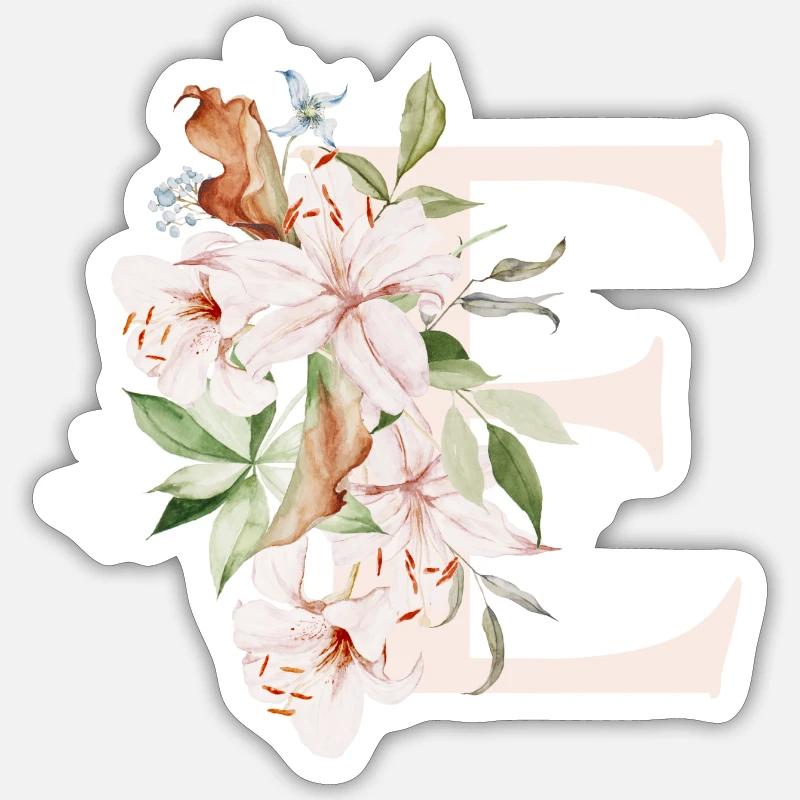 E - Sticker size S (10 x 10 cm) - white matte