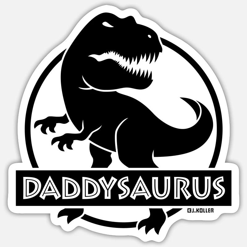 Daddysaurus (Meilleur papa / papa / papa / POS) Sticker taille S (10 x 10 cm)