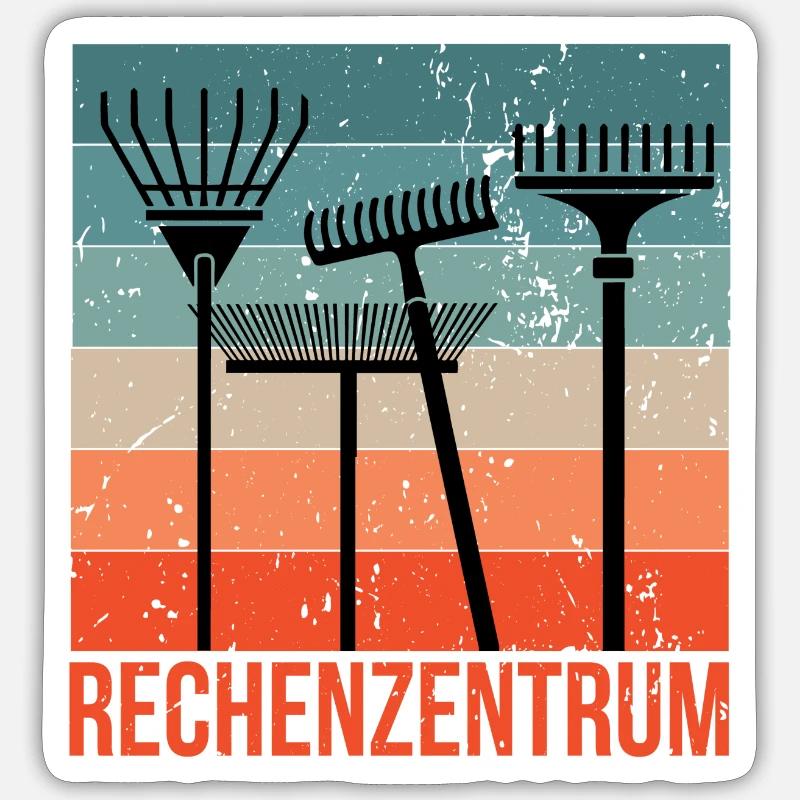 Rechenzentrum Gärtner Garten Gartenarbeit - Sticker Größe S (10 x 10 cm) - Mattweiß