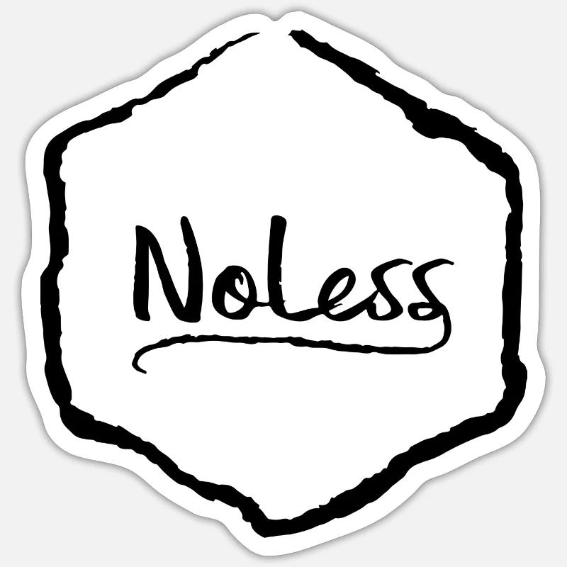 Sticker Noless noir - Sticker taille S (10 x 10 cm) - blanc mat