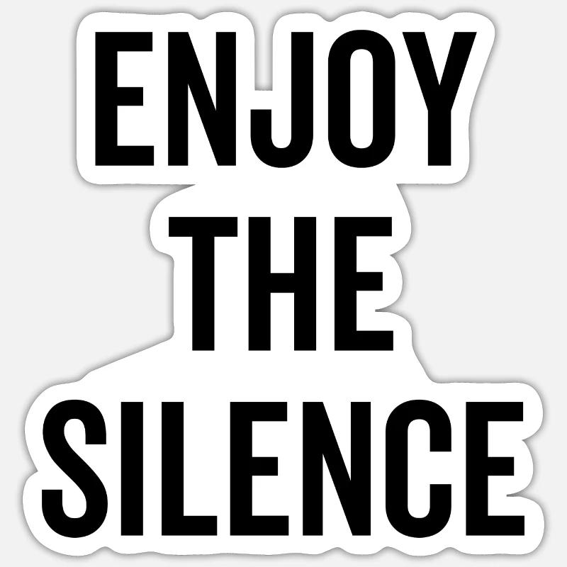 Écoute le silence Sticker taille S (10 x 10 cm)
