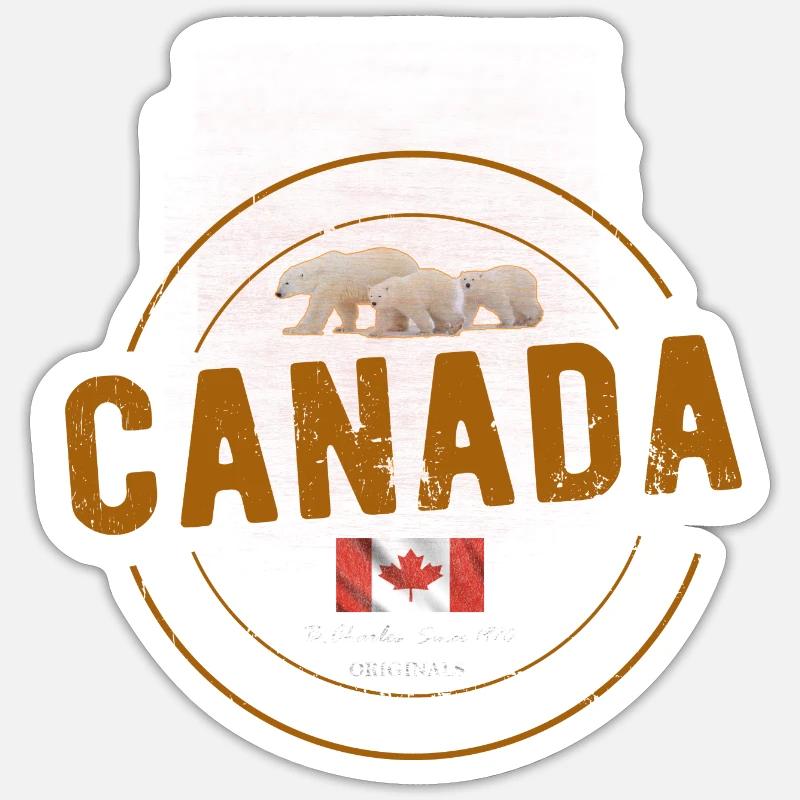 Drapeau canada Sticker taille S (10 x 10 cm)
