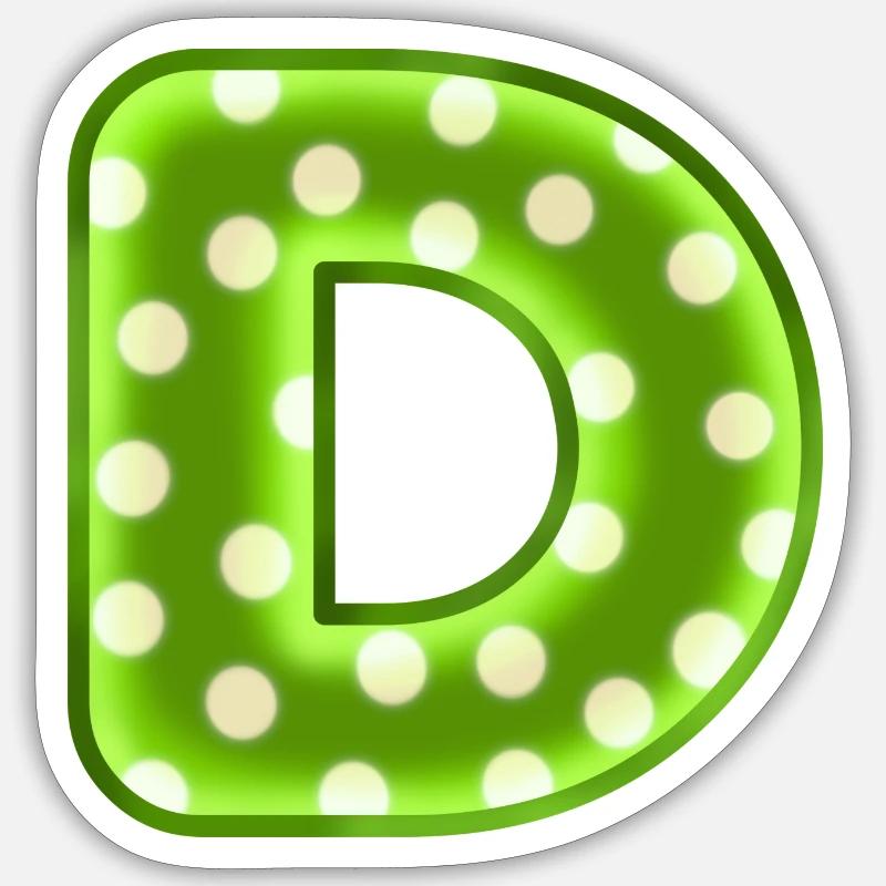 Buchstabe D Sticker Größe S (10 x 10 cm)