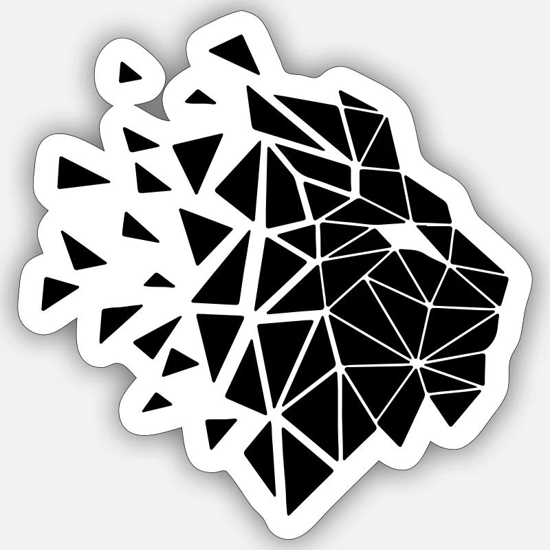 GeoLion - Sticker Größe S (10 x 10 cm) - Mattweiß