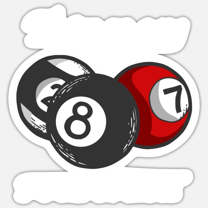 C’est mon billard de billard de piscine amusante joueurs de piscine - Sticker taille S (10 x 10 cm) - blanc mat