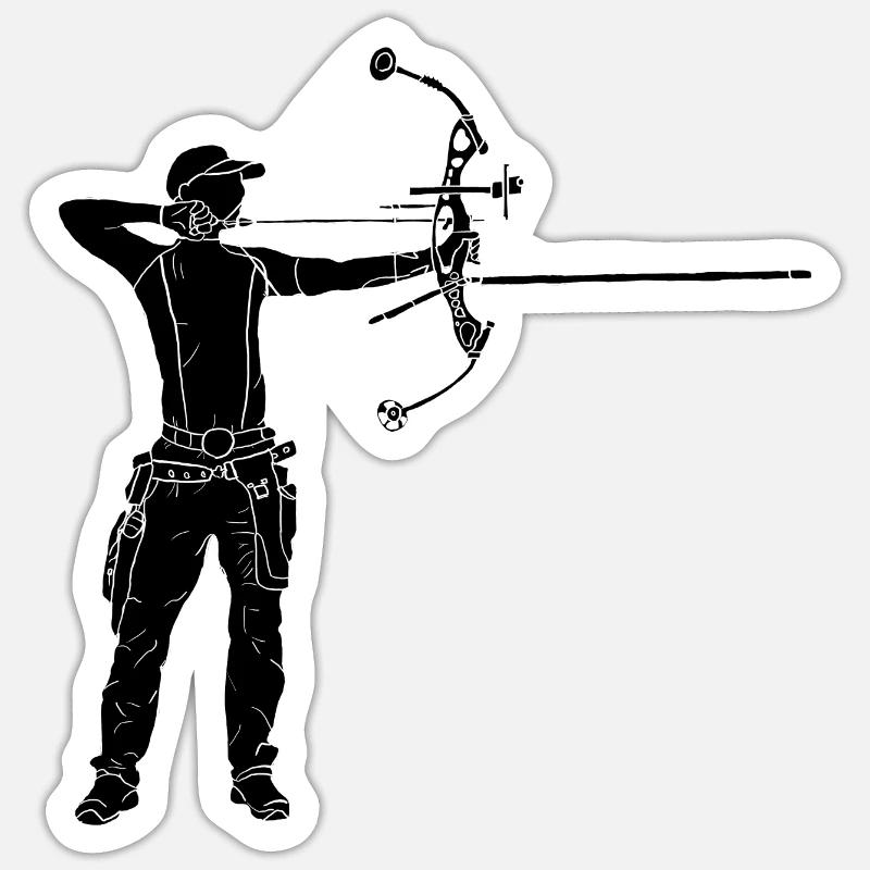 archer - Sticker size S (10 x 10 cm) - white matte