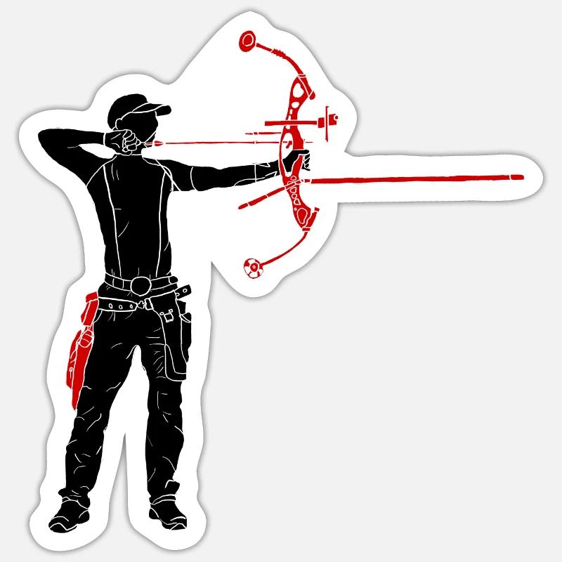 Archer - Sticker taille S (10 x 10 cm) - blanc mat
