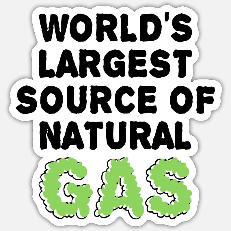 Plus grande source de gaz au monde Sticker taille S (10 x 10 cm)