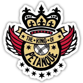 king king petanque sport logo wing buffer - Sticker size S (10 x 10 cm) - white matte - Front