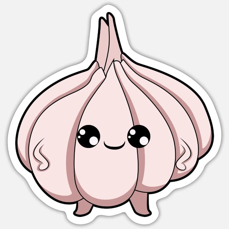 L’ail - Sticker taille S (10 x 10 cm) - blanc mat