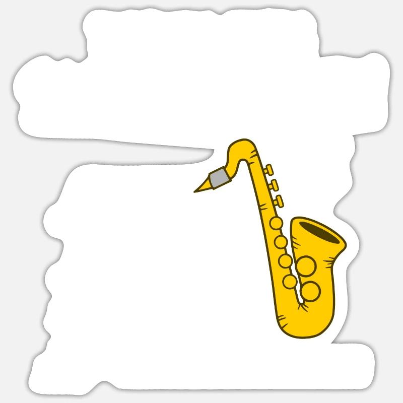 Saxophon Dynamik eines Saxophonisten Blasmusik Sticker Größe S (10 x 10 cm)
