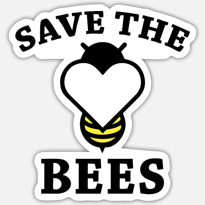 Save The Bees Sticker size S (10 x 10 cm)