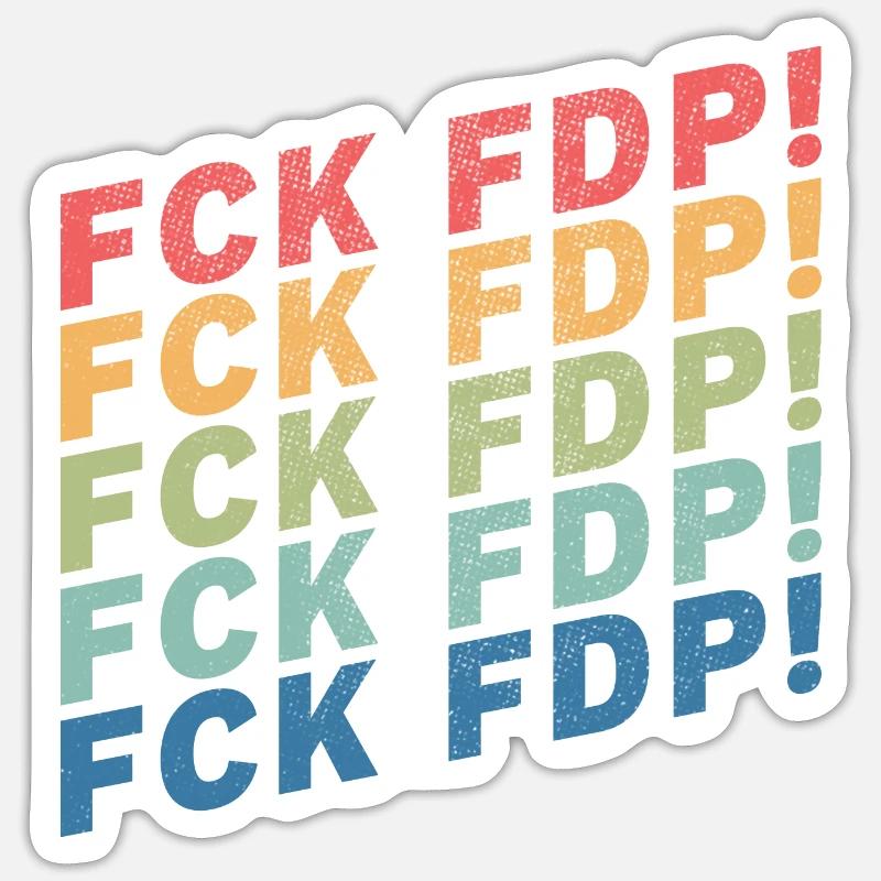FCK FDP Sticker Größe S (10 x 10 cm)