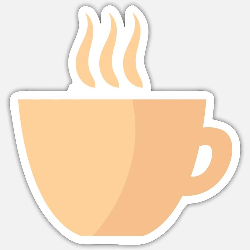 coffee - Sticker Größe S (10 x 10 cm) - Mattweiß